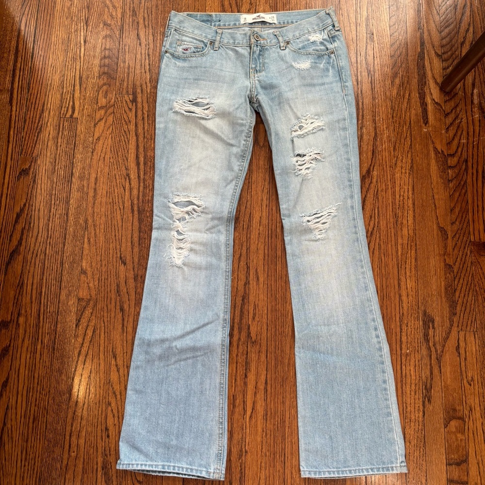 Hollister Light Blue Distressed Women Jeans